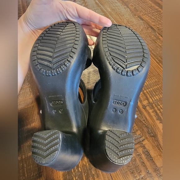 Crocs Cyprus IV Heeled Sandals Black Size 10 - Picture 7 of 7